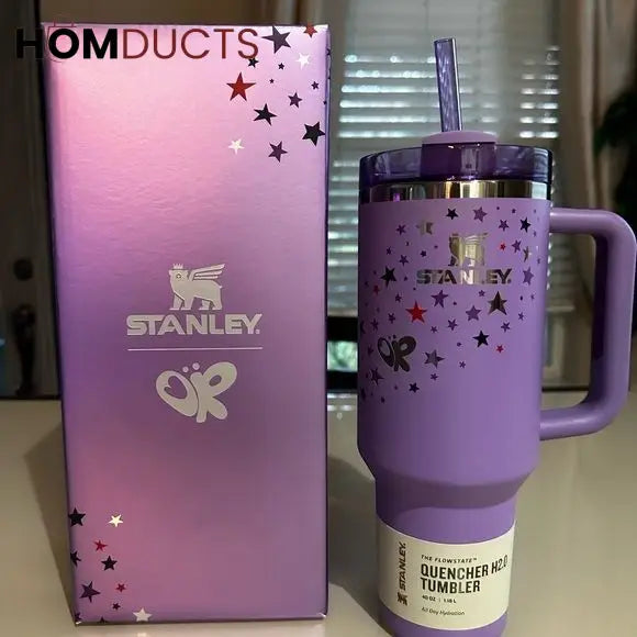 Stanley x OPI Olivia Purple Star Tumbler – 40 oz Limited Edition Quencher H2.0 with Straw