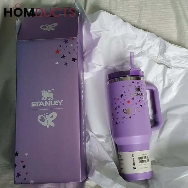 Stanley x OPI Olivia Purple Star Tumbler – 40 oz Limited Edition Quencher H2.0 with Straw