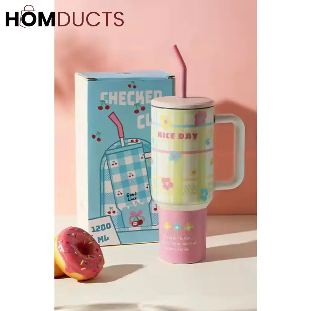 Stay Hydrated Anywhere: Large 1200ml Insulated Stainless Steel Travel Tumbler