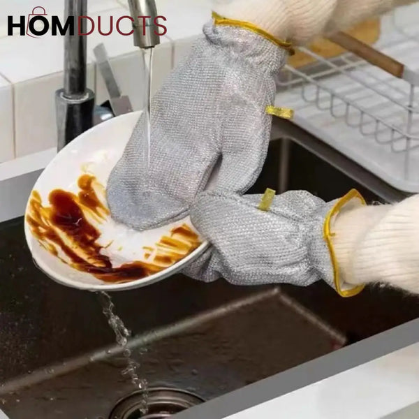 Steel Wire Dish Cleaning Gloves