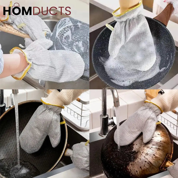 Steel Wire Dish Cleaning Gloves