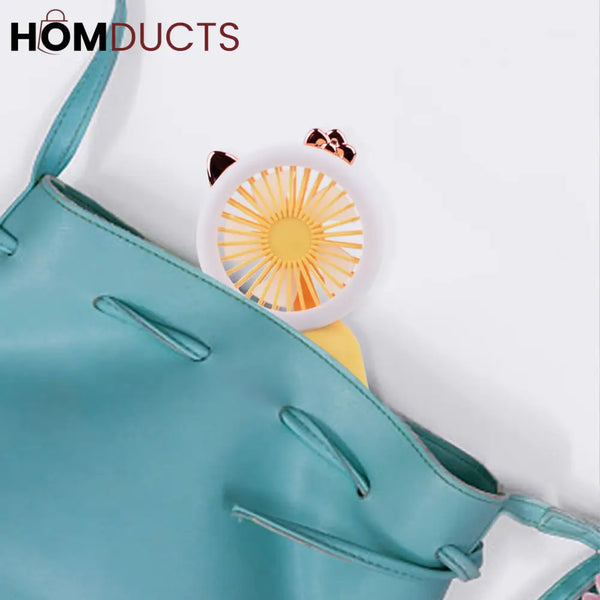 Strong Wind Handheld Fan With Light