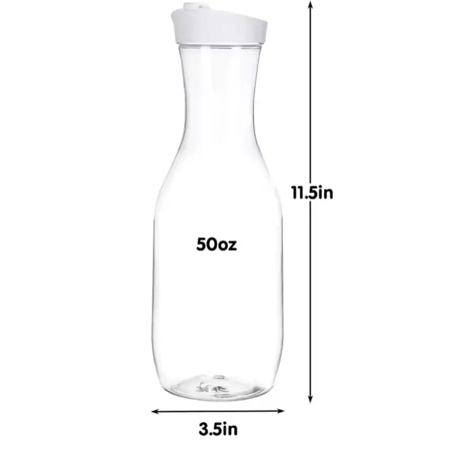 Stylish Clear Plastic Water Bottle with Airtight Flip Lid - Perfect for Juice & Fridge Storage
