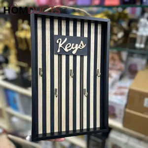 Stylish Wall Mounted Wooden Key Cabinet & Holder for Home or Office Entryway - 3 Styles Style 2
