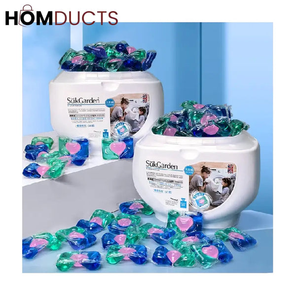 Suk Garden Lavender Fruity Scent Laundry Pods – Long-Lasting Fragrance Deep Cleaning Detergent Capsules