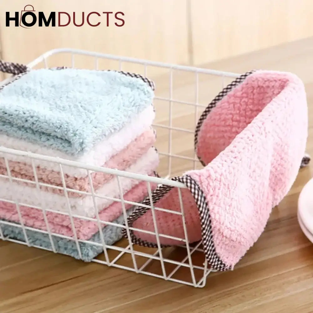 Super Absorbent Microfiber Kitchen Dish Cloth (4Pcs)