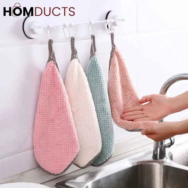 Super Absorbent Microfiber Kitchen Dish Cloth (4Pcs)