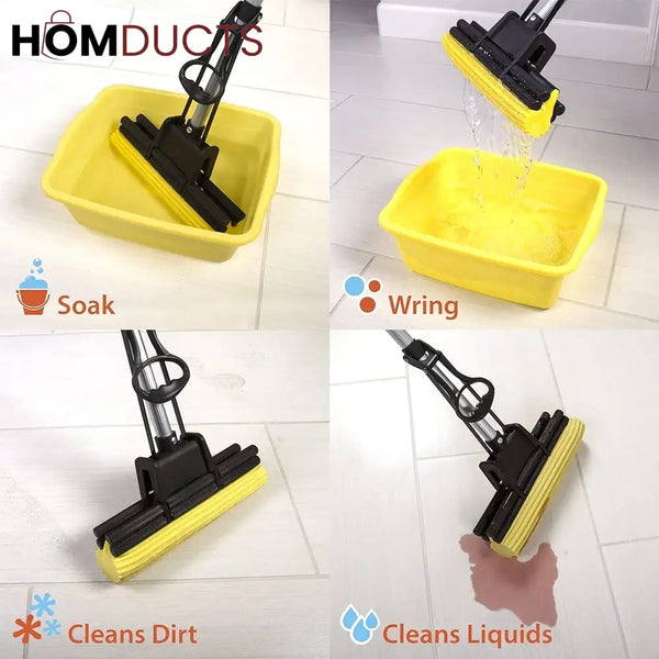 Super Absorbent Professional Roller Sponge Foam Mop