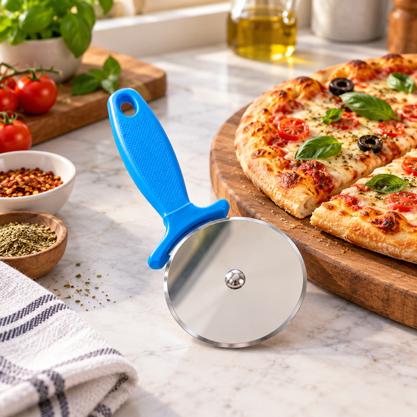Stainless Steel Pizza Cutter Wheel with Ergonomic Handle