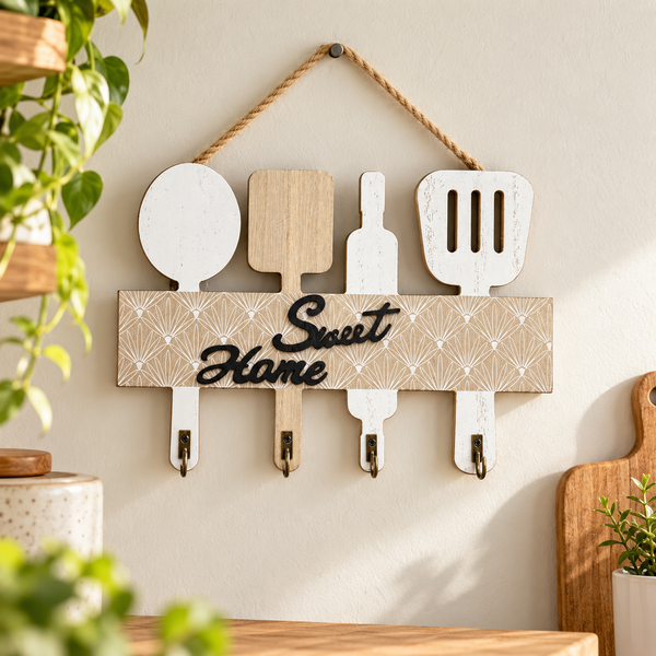 Sweet Home kitchen utensil wooden key holder