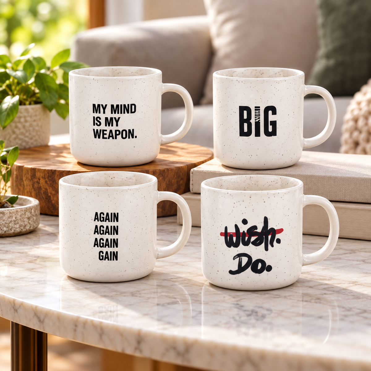 Danny Home 350ml Typography Porcelain Mug