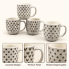 400ml Grey Pattern Ceramic Mug features and details