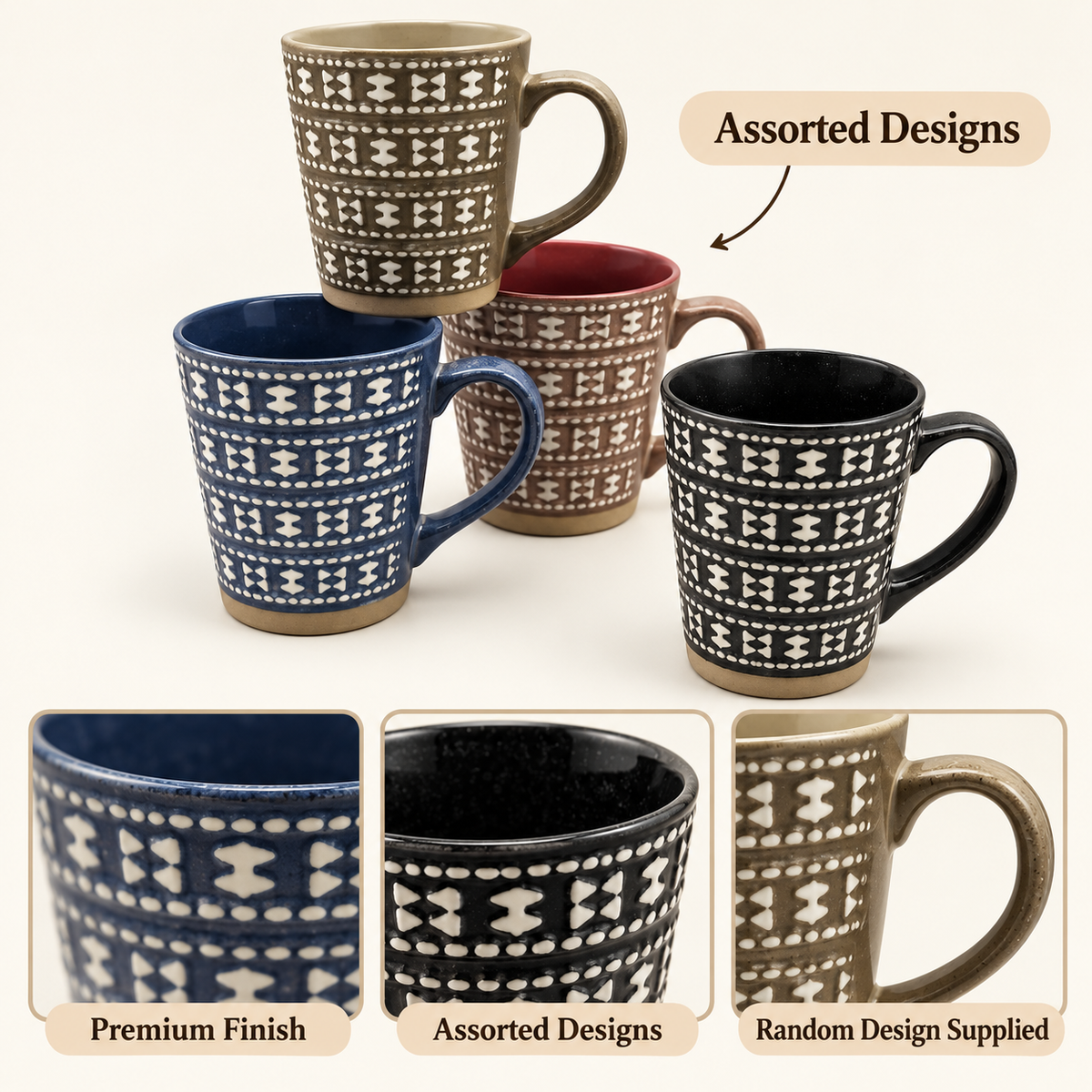 400ml Heritage Pattern Porcelain Mug features and details