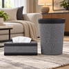 Charcoal Diagonal Weave matching tissue box and dustbin lifestyle image
