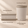 Ivory Diamond Texture tissue box and dustbin product features