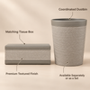 Light Grey Woven tissue box and dustbin product features