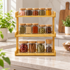 3-Tier Bamboo Countertop Storage Shelf & Kitchen Organizer