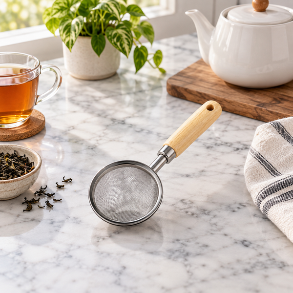 Fine Mesh Tea Strainer with Wooden Handle