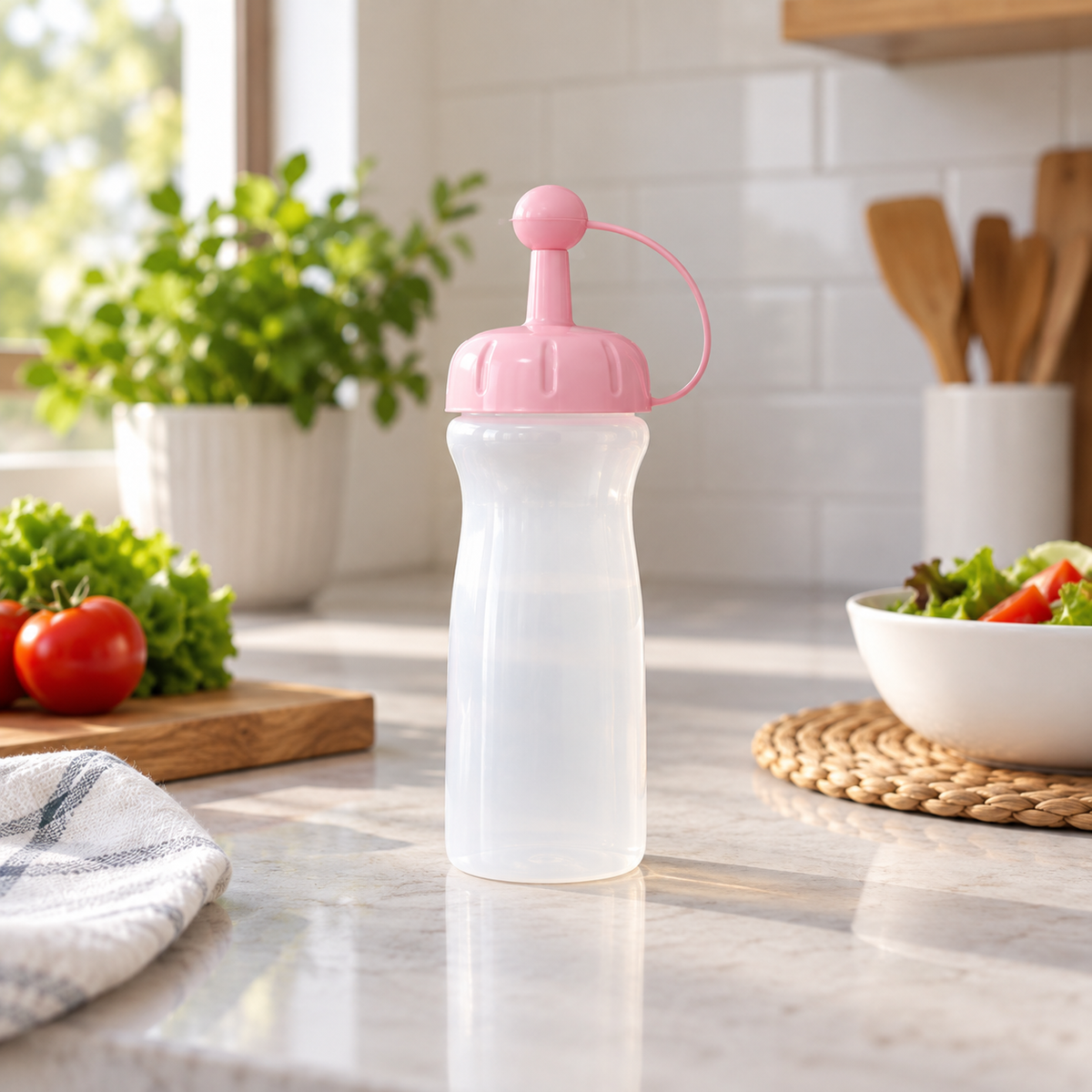 320ml Kitchen Squeeze Bottle with Tethered Cap