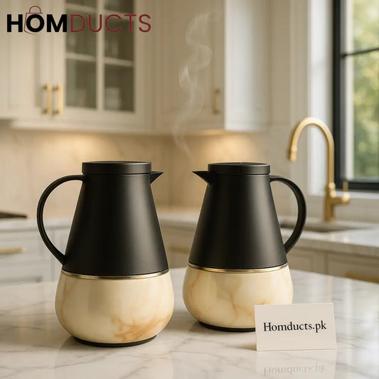 Tesla Marble Insulated Flask – 1L Premium Hot & Cold Thermos (1 Pc)