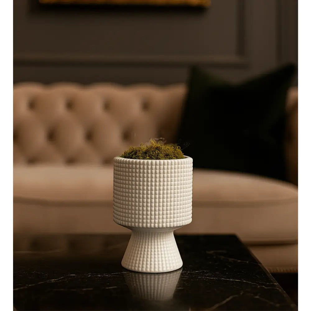 Textured Ceramic Incense Burner – Modern Luxury Aromatherapy Holder