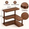 Three-tier bamboo organizer dimensions and storage features