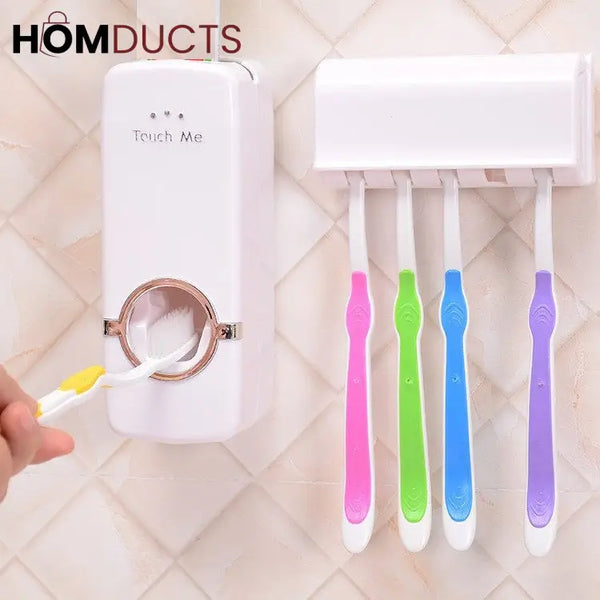 Toothpaste Dispenser With Holder