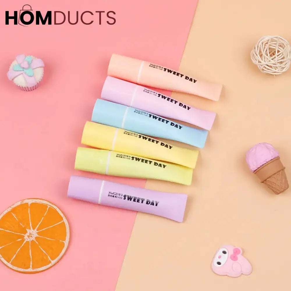 Toothpaste Style Highlighter (6Pcs)