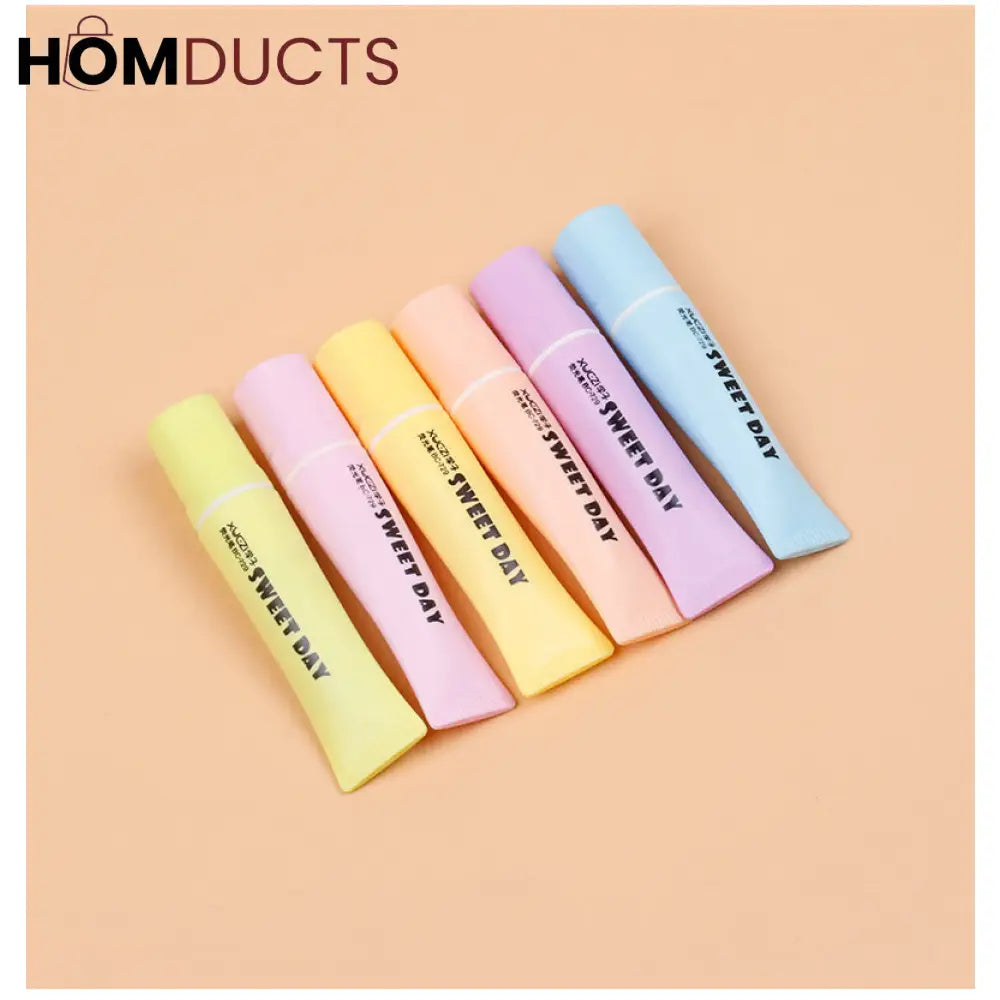 Toothpaste Style Highlighter (6Pcs)