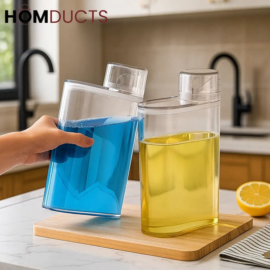 Transparent Airtight Kitchen Dispenser with Handle – 1PC Storage Container for Liquid & Dry Items