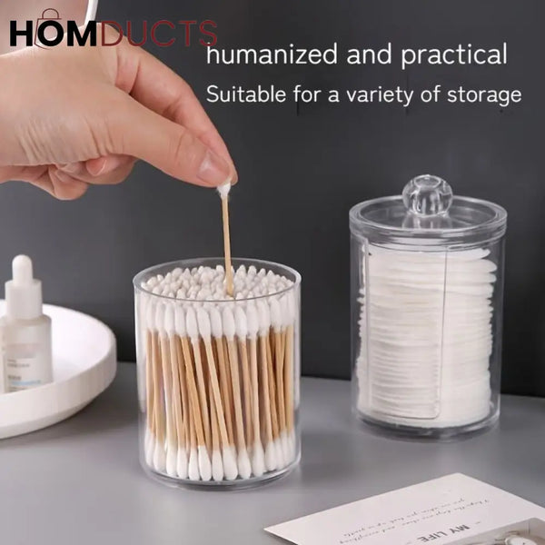 Transparent Cotton Swab Holder J & C Organizer