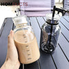 Transparent Glass Water Bottle With Straw