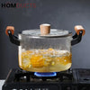 Transparent Heat Resistant Glass Cooking Pot (Premium Quality)