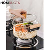 Transparent Heat Resistant Glass Cooking Pot (Premium Quality)