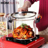 Transparent Heat Resistant Glass Cooking Pot (Premium Quality)