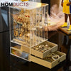 Transparent Jewelry Storage Box With Drawer J & C Organizer