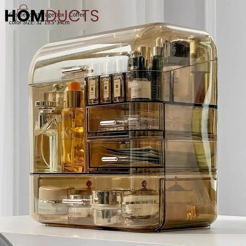 Transparent Multilayer Cosmetic Organizer