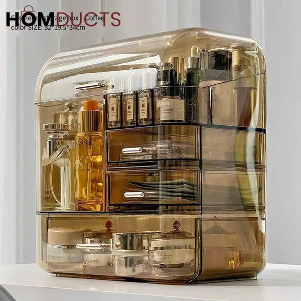 Transparent Multilayer Cosmetic Organizer