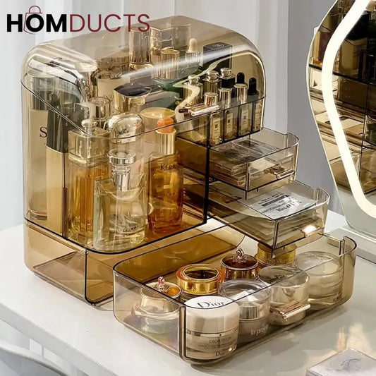 Transparent Multilayer Cosmetic Organizer