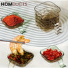 Transparent Square Handle Sauce Dip Bowls – Stackable Seasoning & Condiment Serving Dishes 6pcs