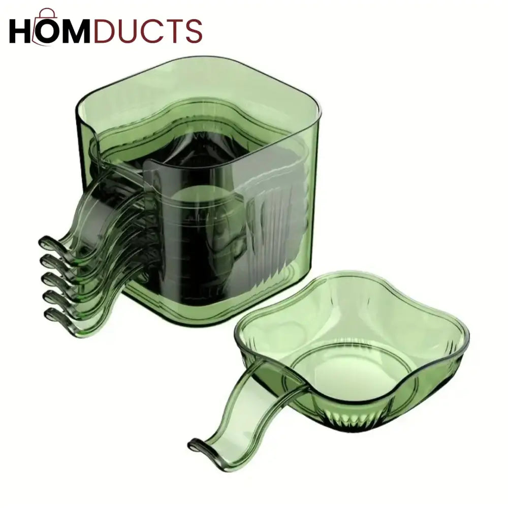 Transparent Square Handle Sauce Dip Bowls – Stackable Seasoning & Condiment Serving Dishes 6pcs