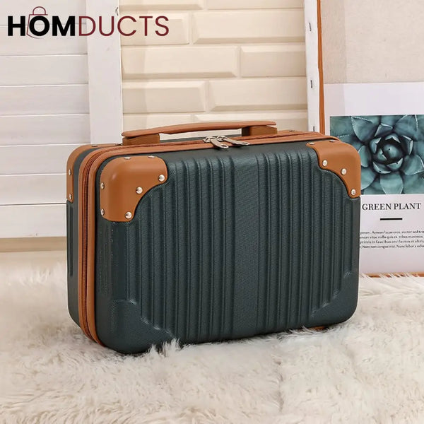 Travel Cosmetic Suitcase Green J & C Organizer