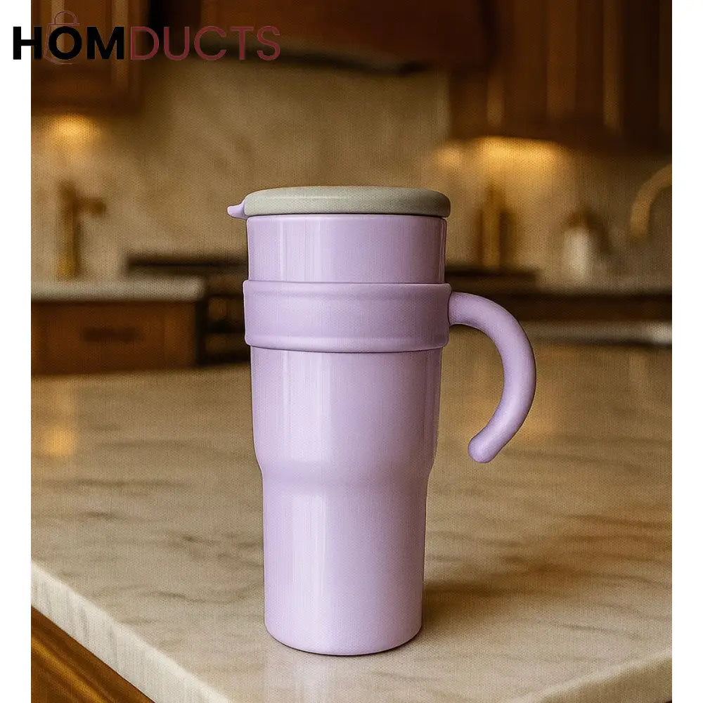Travel Mug with Handle – Leak-Proof Heat Resistant & Stylish Tumbler for Coffee & Tea Style 4