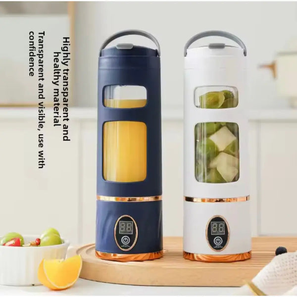 TriBlend Luxe Portable Juicer Bottle – USB Rechargeable Mini Blender with Digital Display