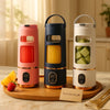 TriBlend Luxe Portable Juicer Bottle – USB Rechargeable Mini Blender with Digital Display