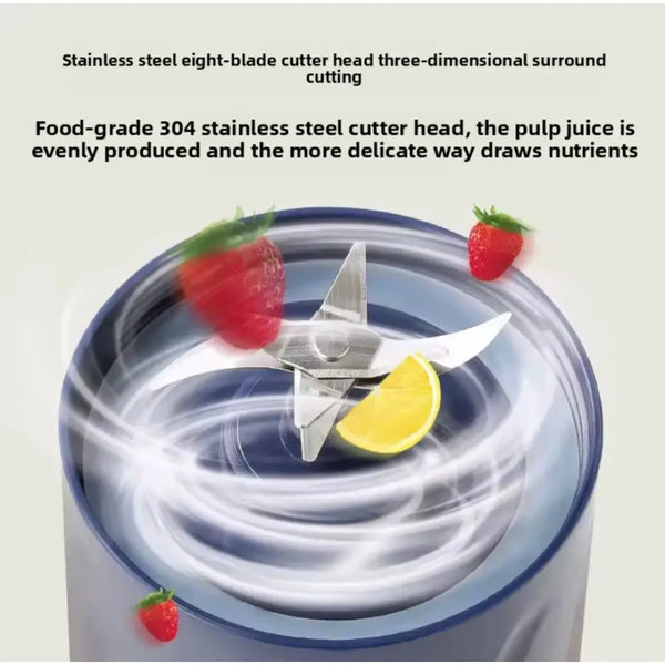 TriBlend Luxe Portable Juicer Bottle – USB Rechargeable Mini Blender with Digital Display