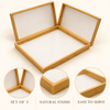 3-Piece White Base Bamboo Serving Tray Set features image
