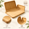 3-Piece Square Bamboo Serving Tray Set features image