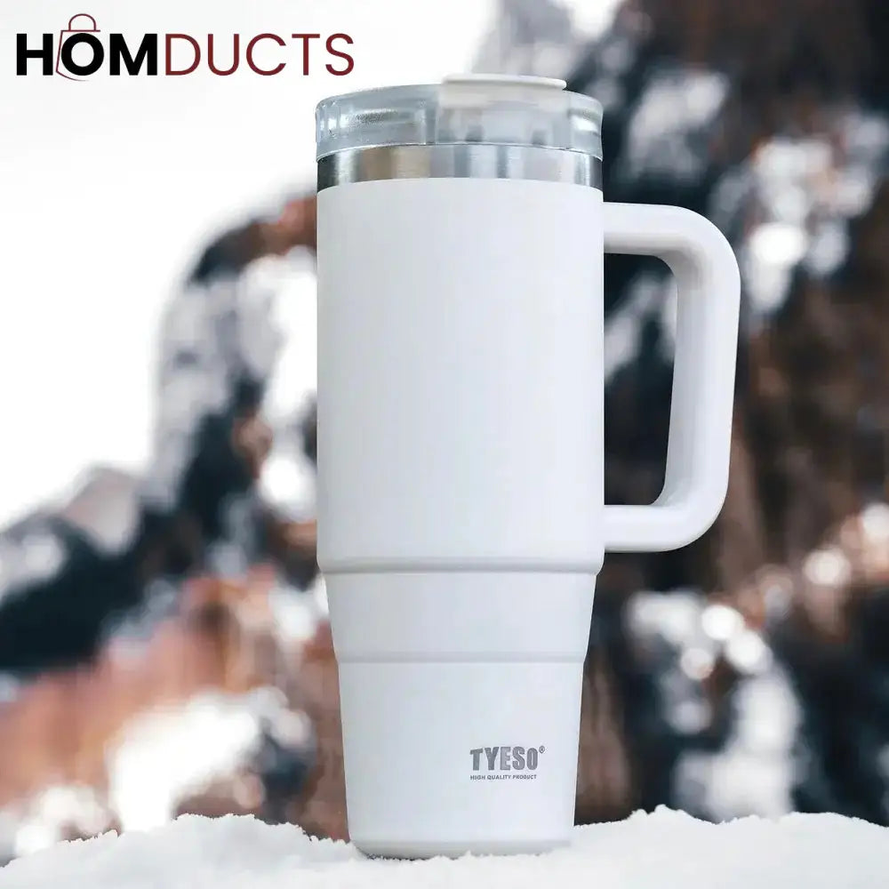 TYESO AURA 40oz Stainless Steel Insulated Travel Tumbler with Straw – Leak-Proof & Reusable