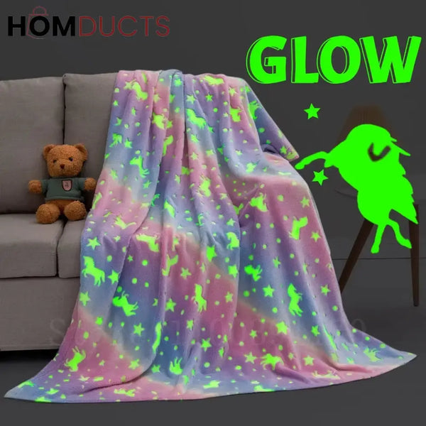 Unicorn Glow In The Dark Blanket